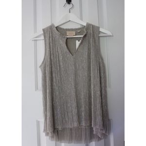 Anthropologie Silver Tank Top